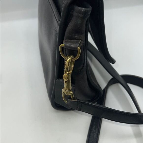 COACH 9870 Vintage Black Leather Crossbody Bag - Picture 7 of 12